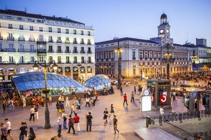 La puerta del Sol, en Madrid.